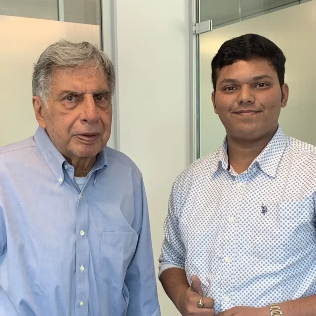 Arjun Deshpande with Ratan Tata