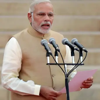 Narendra Modi taking Oath